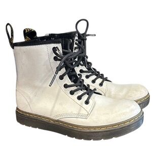 Doc. Martens girl size 2 White Lace-Up Boots with zipper